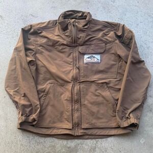 Super Dux Relaxed Fit Lightweight Mock-Neck Coffee Tan Jacket Workwear Hunting